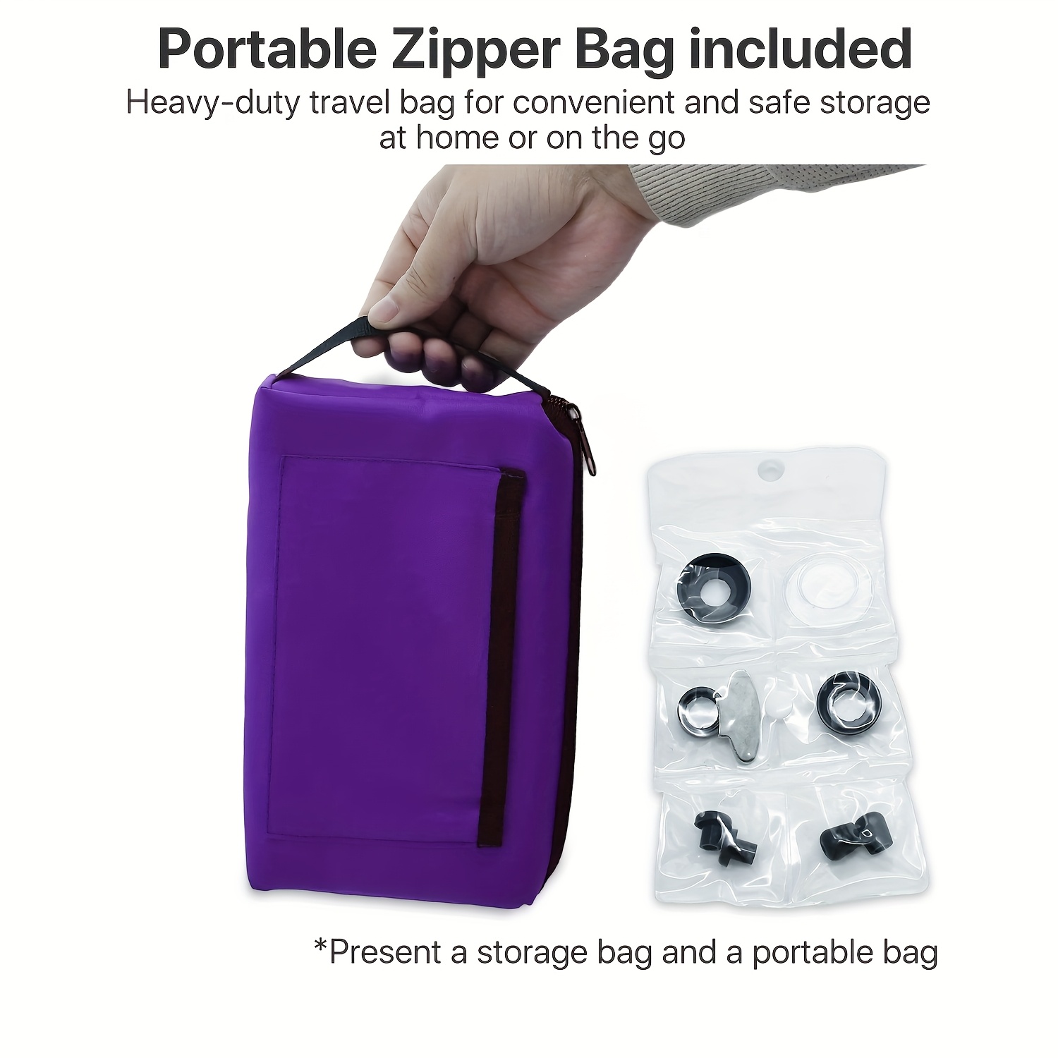 Aneroid Sphygmomanometer Blood Pressure Monitor & 2-in-1Stethoscope Set - Medical Sphygmomanometer With Fixing Clip And Purple Nylon Cuff, Emergency BP Kit Includes Stethoscope, Free Portable Case And Auxiliary Accessories, Purple - Image 9