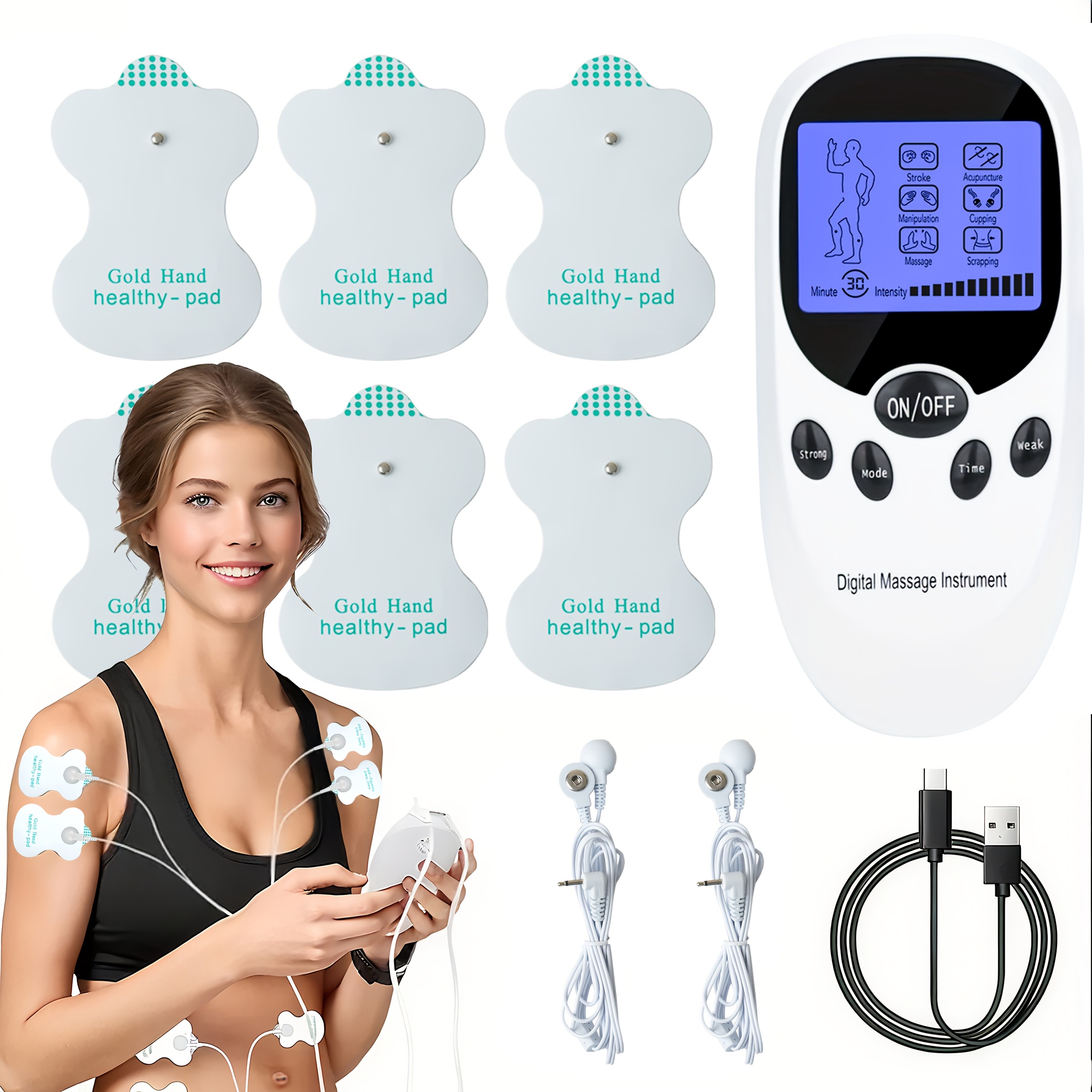 CESLIFF TENS + EMS Muscle Stimulator, Muscle Relief Pulse Massager with 8 Electrodes, TENS Units, Usable for Systemic/Body-Wide And Muscle Relaxation, Portable Design, Perfect Gift for Family And Friends! - Image 12