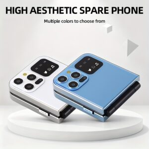 Creative Flip Phone, Portable 2G Dual SIM with Multiple Practical Features: Entertainment, Tools, File Management, Information, Multimedia, Settings, Contacts