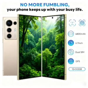 Android-Powered 3+128GB 4K HD 6.8-Inch 5G GPS Smartphone with 48MP Camera, 4K Video Recording, Dual SIM, USB-C Charging, 240W Fast Charging, 1080x1920 Resolution, 4K Display