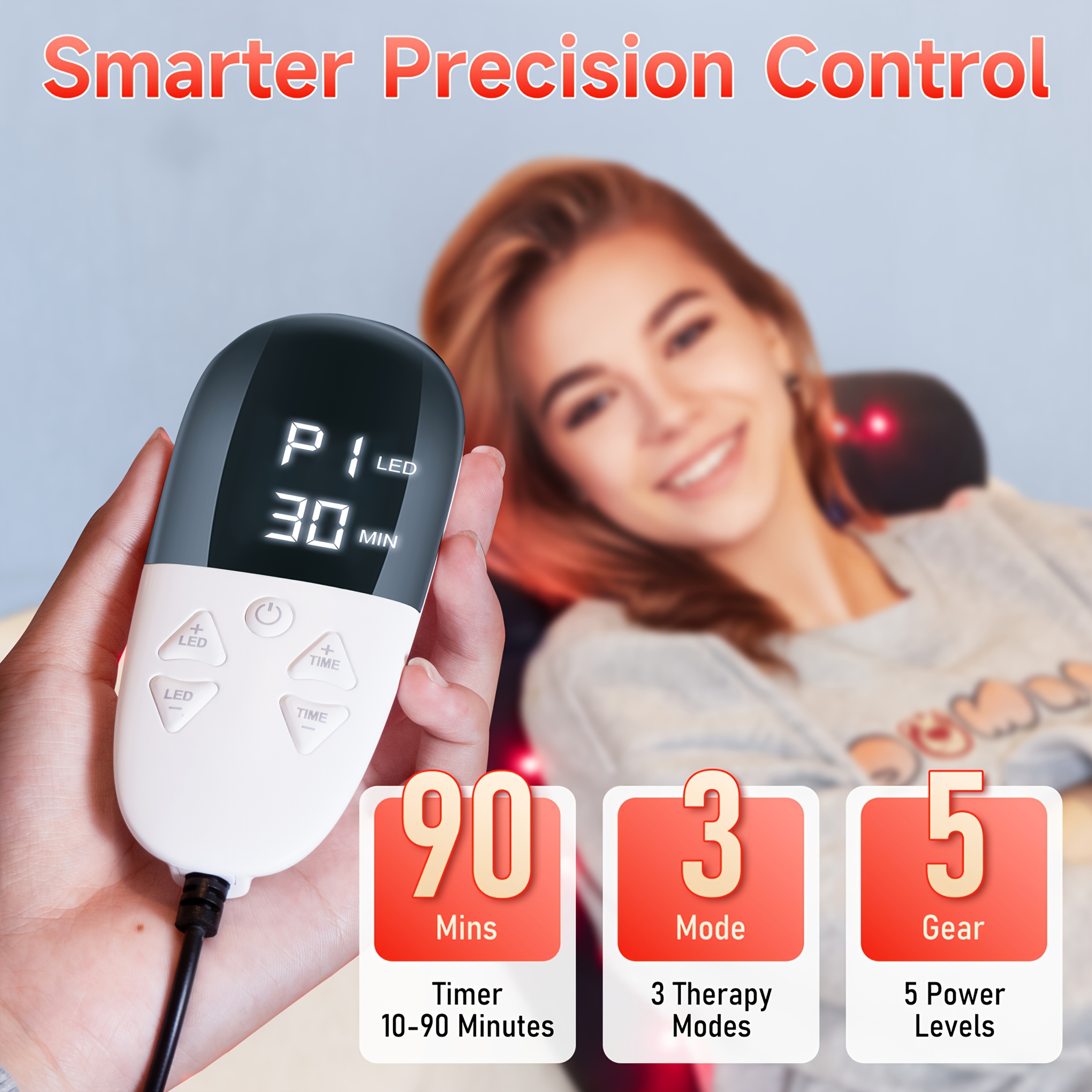 New Faux Leather Red Light Relax Mat with Neck Support, Dual-Wavelength for Enhanced Pain Relief, 19.0 * 35.9in - Image 4