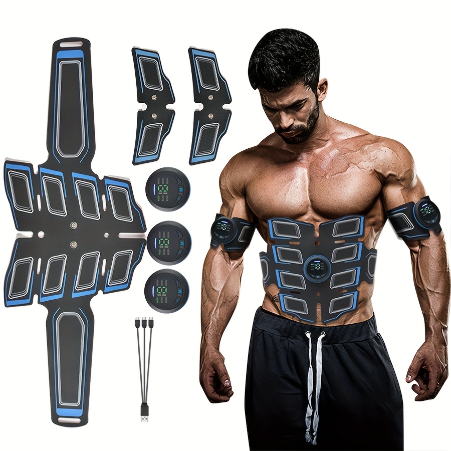 EMS Fitness Massage Belt with Muscle Stimulator - Rechargeable EMS Physiotherapy Device, 6 Modes & 18 Intensity Levels, Full-Body Workout Suitable for Gym, &, EMS Training Gift for Men & - Image 2