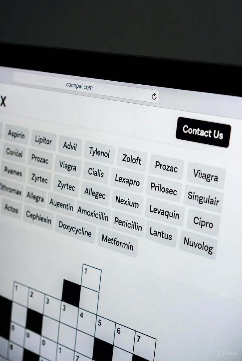 Educational website with 81 pharmaceutical crossword puzzles. Setup in just one day. - Image 7