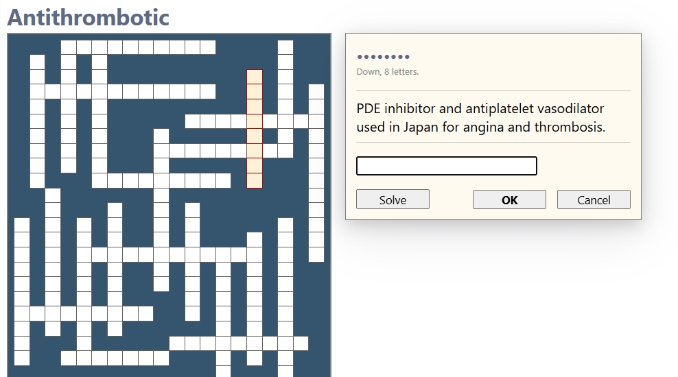 Antithrombotic drugs. 14 Medical crosswords. HTML and PDF files - Image 4