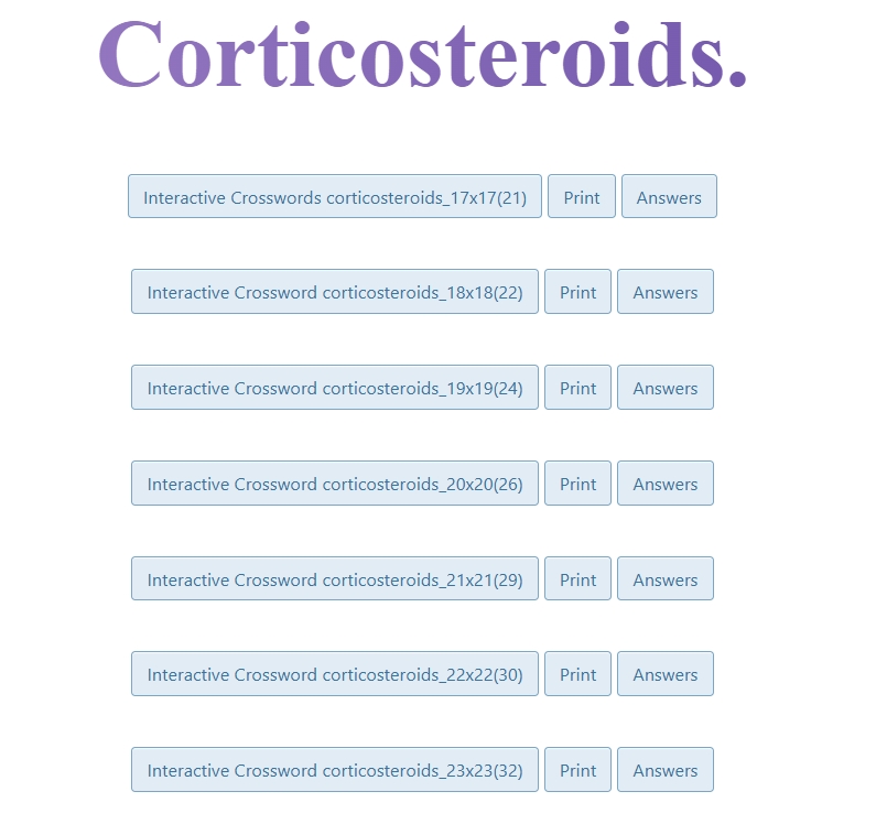 Corticosteroids. Crosswords Pharmaceutical, set of 14, total 43 html files - Image 3