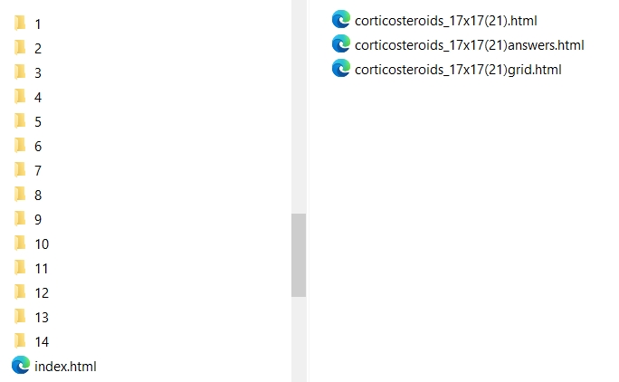 Corticosteroids. Crosswords Pharmaceutical, set of 14, total 43 html files - Image 4