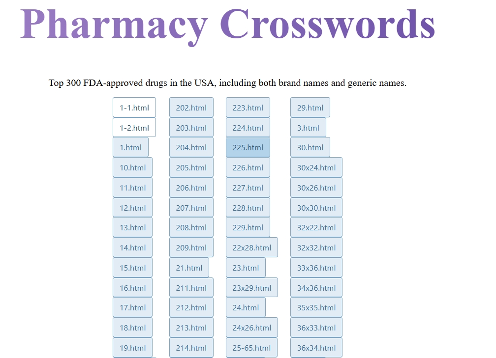 Educational website with 81 pharmaceutical crossword puzzles. Setup in just one day. - Image 5