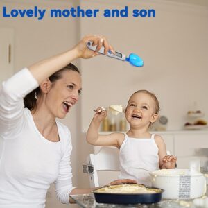 1pc Digital measuring spoon scale, 0.1-500 grams electronic kitchen food weighing spoon scale, detachable high-precision gram measuring spoon with LCD display weighing unit g/oz/gn/ct, with three types of spoon heads: large, medium and small