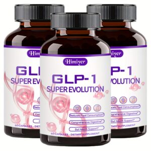 3 Packs GLP-1 Super Evolution Capsules, Designed for Health. Each Bottle Contains 60 Capsules (2.12 oz), Hops Flower, Eriocitrin, Green Tea, Ginger Root, L-Methylfolate, Magnesium, 5-in-1 Supplement - Conversion. Nutrition -[himiyer Genuine]