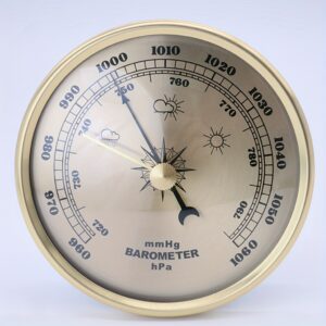 Mechanical Barometer - Vintage Aneroid Pressure Meter with Dual Scale (700/101325 mbar to HG), No Batteries Needed, for Home/Office/Boat/Weather Station - Industrial/Scientific/Decorative Use - Precision Measurement, Classic Aesthetic, Durable Case, Clear Visibility