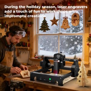 ACMER S1 Mim Laser Printer, Blue Light CNC Metal Engraving Machine, All-in-one Installation-free Printer Laser Cutter And Engraving Machine, Suitable For Back-to-school Gifts, Halloween Decorations, Christmas Home Decorations And Other Handicrafts M