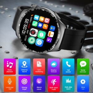 Wireless Calling Smartwatch, 360*360 HD TFT Screen, High Quality, Wireless 5.3 Call Function, Direct Answering and Dialing Calls, Message Push Reminder, 100+ Sports Modes, Accurate Recording of Running, Cycling, Fitness, etc., Supports Dual Systems, Compatible with Men and Women, Stylish Design - Perfect Gift, Smart Watch For Men, Smart Watch Men, High End Smart Watch For Men, Smart Watch For Women, Smart Watch With Whatsapp And Call, Watch For Men