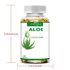 Premium Aloe Vera Softgels 5000mg - Colon Health for Men & Women - 120 Capsules