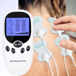 CESLIFF TENS + EMS Muscle Stimulator, Muscle Relief Pulse Massager with 8 Electrodes, TENS Units, Usable for Systemic/Body-Wide And Muscle Relaxation, Portable Design, Perfect Gift for Family And Friends!