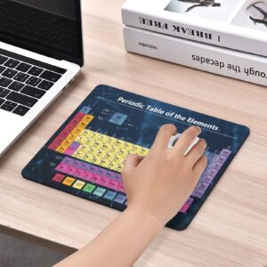 [Periodic Table Mouse Pad] Rubber Periodic Table of Elements Mouse Pad | 9.5x7.9 Inches, Educational Chemistry Chart Design, Office Workspace Accessory