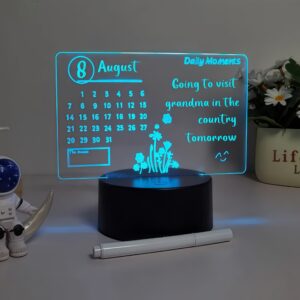 1pc DIY Calendar Message Board LED Night Light, USB Plug-in Ambient Lamp, 7 Warm Colors & 2 Modes Available for Bedroom, Study Room, Bar Decor - Birthday Gift, Holiday Present, Party Accessory (3 Sizes), Bedroom Lighting, Decorative Lighting, Touch Control Lamp, Energyefficient Light, Mood Lighting, Home Decorators, Gift Shoppers