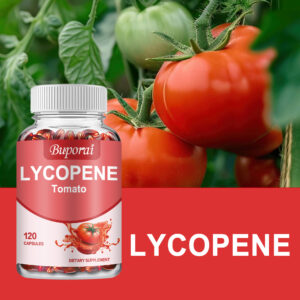 120pcs Buporai Lycopene Pene Tomato Capsules - Powerful Antioxidant, Supports Prostate Health, Highly Absorbed, Gluten-Free, 720/g, Made from Fresh Tomatoes, Liquid Capsule Form|Tomato Graphic Design|Natural Ingredients
