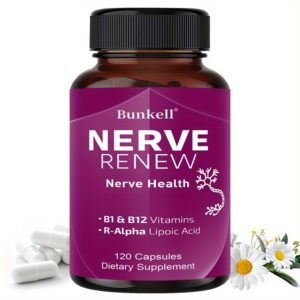 Nerve Health - with Vitamin B1 and B12, R-Alpha-Lipoic Acid - 120 Capsules
